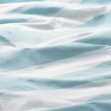 SLÖJSILJA Duvet cover and 2 pillowcases, light blue/white/stripe, 240x220/50x80 cm