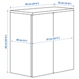 SMÅSTAD Wall cabinet, white with frame/with 1 shelf, 60x32x60 cm