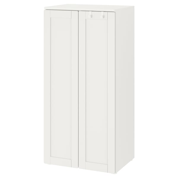 SMÅSTAD Wardrobe, white/with frame, 60x42x123 cm