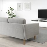 SMEDSTORP 2-seat sofa, Viarp/beige/brown oak