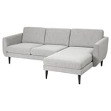 SMEDSTORP 3-seat sofa with chaise longue, Viarp beige/brown/black