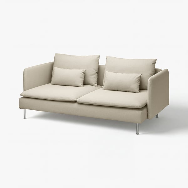 SÖDERHAMN 3-seat sofa, Fridtuna light beige