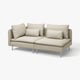 SÖDERHAMN 3-seat sofa, with open end/Fridtuna light beige