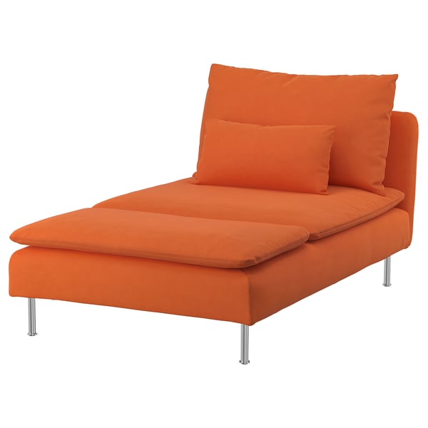 SÖDERHAMN Cover for chaise longue - Samsta orange - IKEA