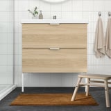 SÖDERSJÖN Bath mat, brown-yellow, 50x80 cm