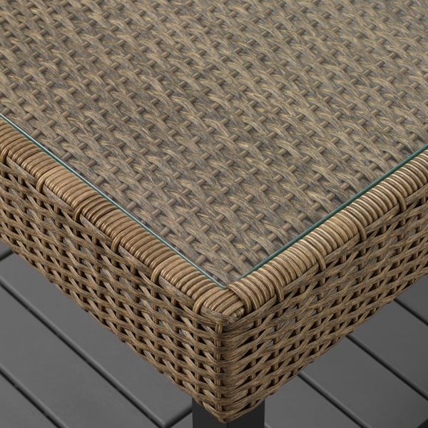 Solleron Coffee Table Outdoor Anthracite Brown 92x62 Cm Ikea