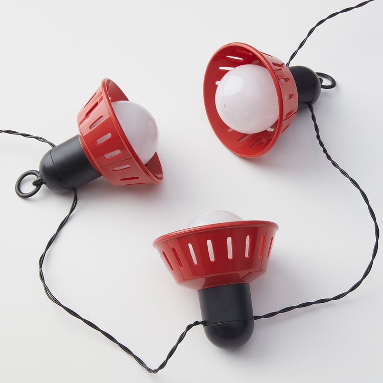 SOMMARLÅNKE LED lighting chain with 10 bulbs, outdoor batteryoperated