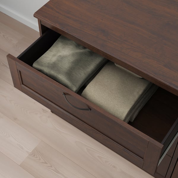 SONGESAND Bedroom furniture, set of 4, brown, 160x200 cm