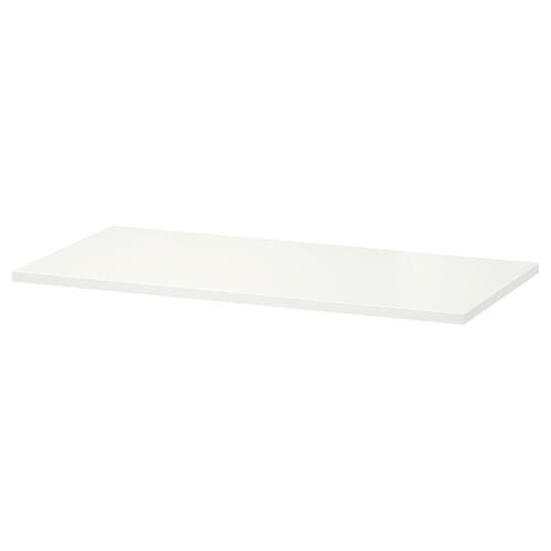 SPILDRA rectangular white shelf, smooth surface, flat design.
