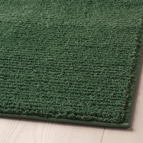 SPORUP Rug, low pile, dark green, 133x195 cm IKEA