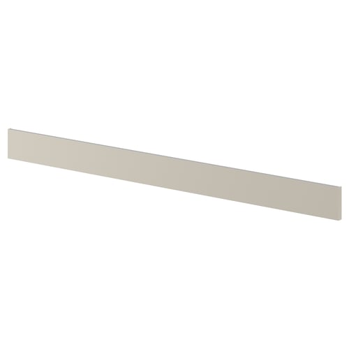 STENSUND beige plastic kitchen plinth, simple rectangular design.