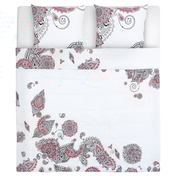 Buy Stickbracka Quilt Cover And 2 Pillowcases White Red Black