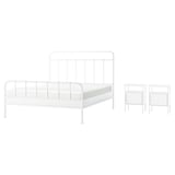 STJÄRNÖ / GRÅFJÄLLET Bedroom furniture, set of 3, white, 160x200 cm