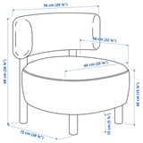 STOCKHOLM 2025 Armchair, Djurmo grey/white