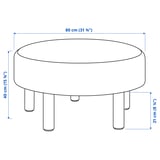 STOCKHOLM 2025 Pouffe, black/white