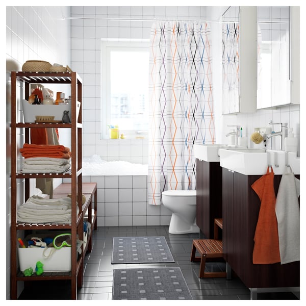Storjorm خزانة بمرآة 2 باب إضاءة مدمجة أبيض 60x14x96 سم Ikea