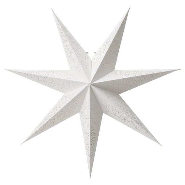 STRÅLA Lamp shade, dot pattern white, 70 cm