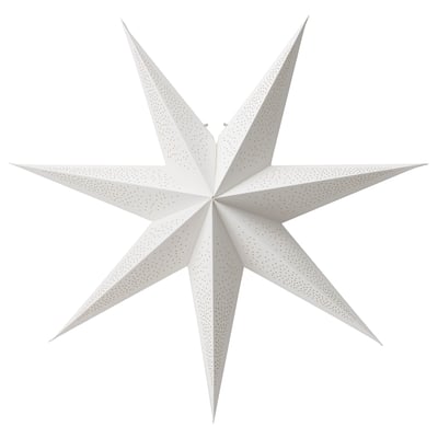 STRÅLA Lamp shade, dot pattern white, 70 cm