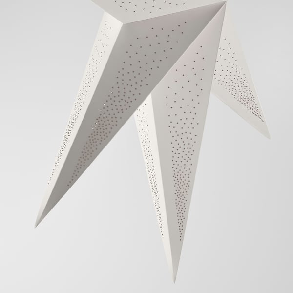 STRÅLA Lamp shade, dot pattern white, 90 cm