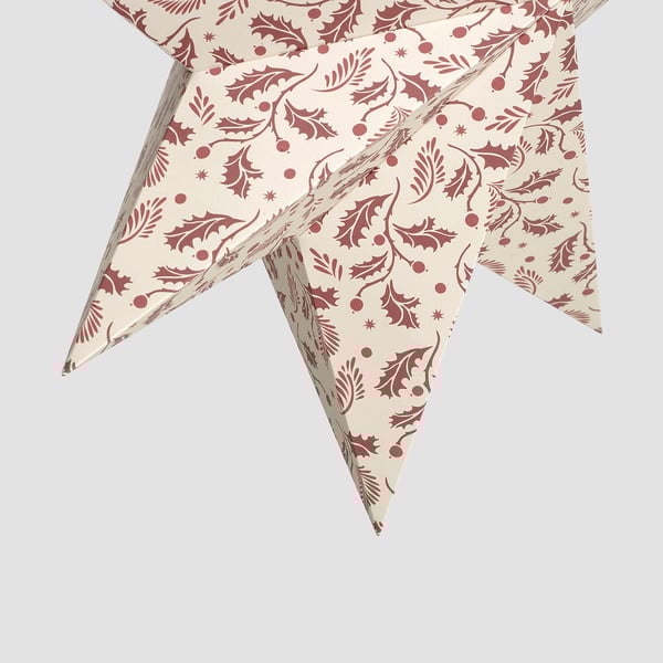STRÅLA Lamp shade, leaf red, 48 cm
