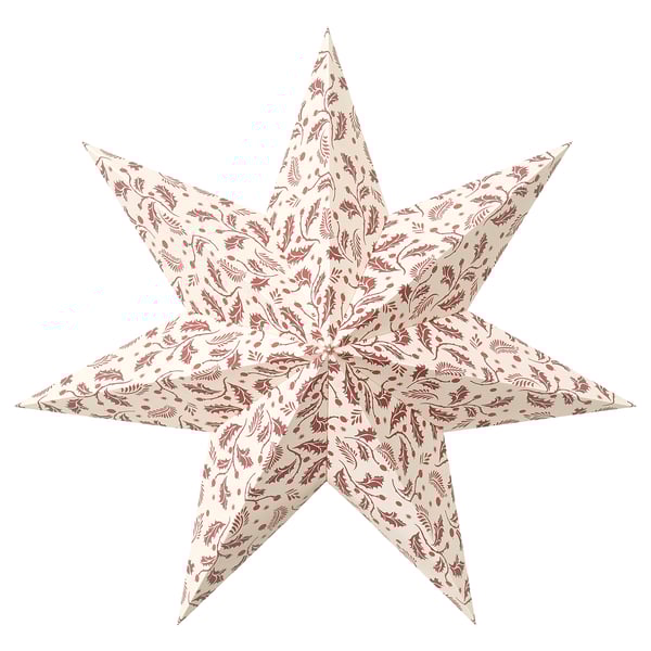 STRÅLA Lamp shade, leaf red, 48 cm