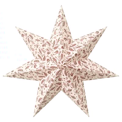 STRÅLA Lamp shade, leaf red, 48 cm