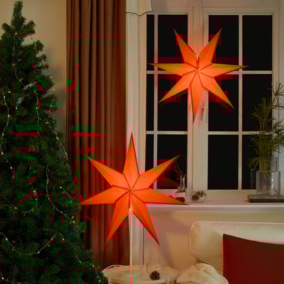 STRÅLA Lamp shade, red, 70 cm