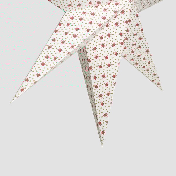 STRÅLA Lamp shade, star red, 90 cm