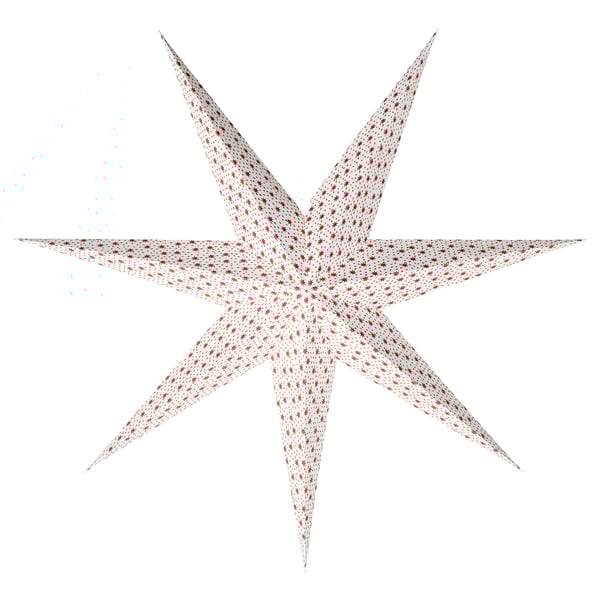 STRÅLA Lamp shade, star red, 90 cm