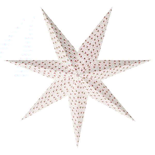 STRÅLA Lamp shade, star red, 70 cm