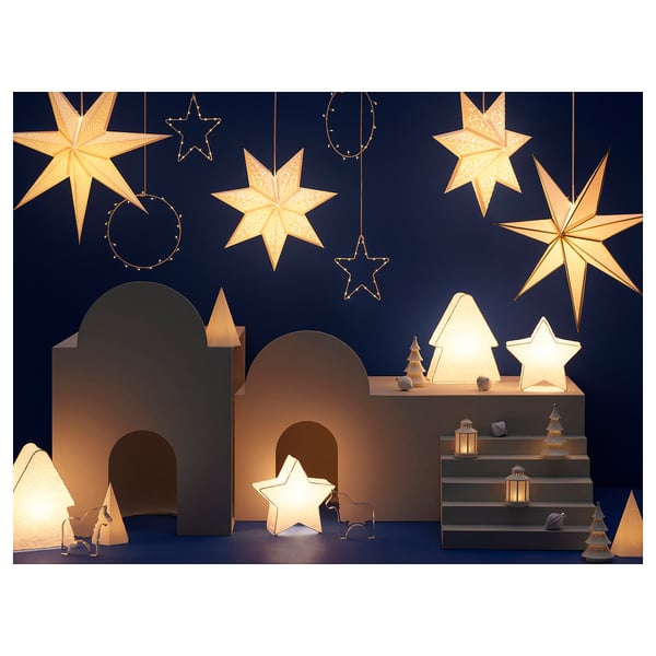 STRÅLA Lamp shade, white/gold-colour, 70 cm
