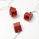 STRÅLA LED lighting chain with 12 lights, battery-operated/house