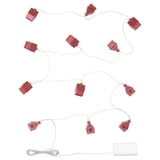 STRÅLA LED lighting chain with 12 lights, battery-operated/house