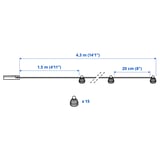 STRÅLA LED lighting chain with 15 lights, battery-operated/hat