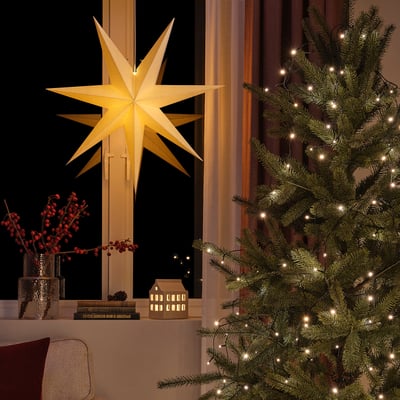 STRÅLA LED lighting chain with 200 lights, outdoor/icicle-shaped