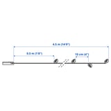 STRÅLA LED lighting chain with 40 lights, battery-operated leaf/gold-colour