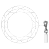STRÅLA LED pendant lamp, battery-operated/ring shaped white, 37 cm