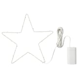 STRÅLA LED pendant lamp, battery-operated star-shaped, 27 cm