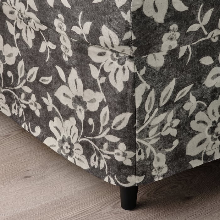 STRANDMON slipcover for footstool, Frörum beige/anthracite IKEA