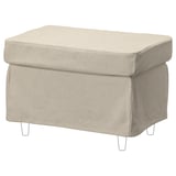 STRANDMON Slipcover for footstool, Risane natural