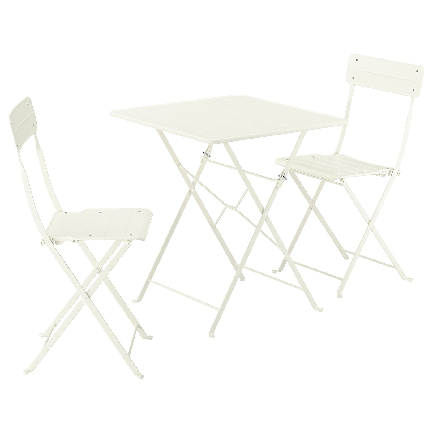 IKEA SUNDSÖ Outdoor Table 65x65 cm with 2 Folding Chairs