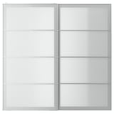 SVARTISDAL Pair of sliding doors, white paper effect, 200x201 cm