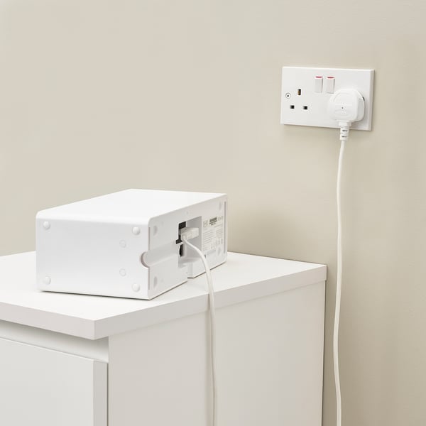SYMFONISK Power supply cord, textile/white, 3.5 m