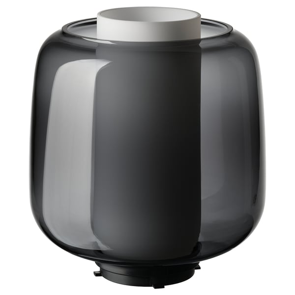 SYMFONISK Shade for speaker lamp base, glass/black