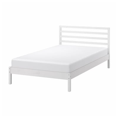 TARVA Bed frame, white stained/Luröy, 120x200 cm