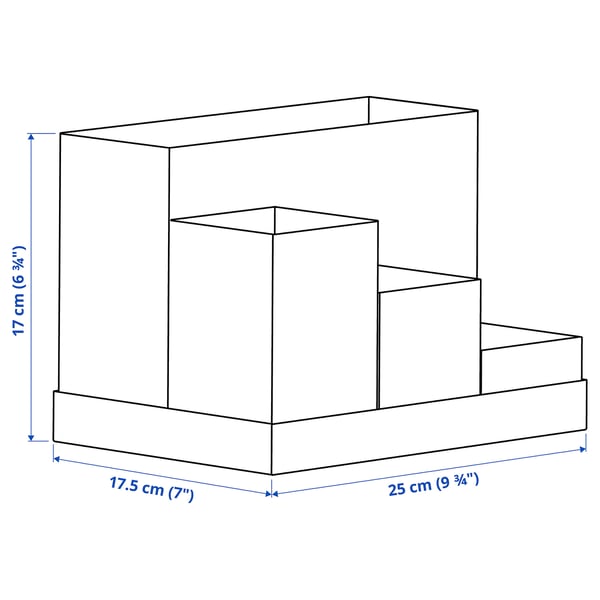 TJENA Desk organiser, white, 18x17 cm