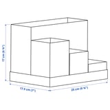TJENA Desk organiser, white, 18x17 cm