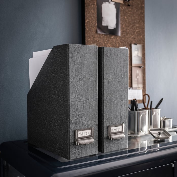 TJOG magazine file, dark grey IKEA
