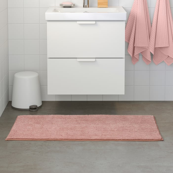 TOFTBO bath mat, light pink, 60x120 cm IKEA