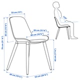 TONSTAD / GRÖNSTA Table and 4 chairs, off-white/white, 150x80 cm